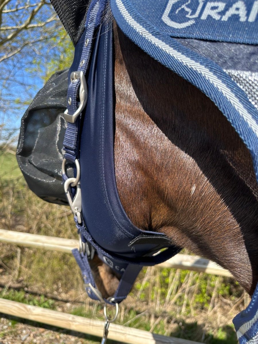 Cavalli Fluemaske m. ører & mulenet - Navy 2025 - animondo.dk - Cav3200