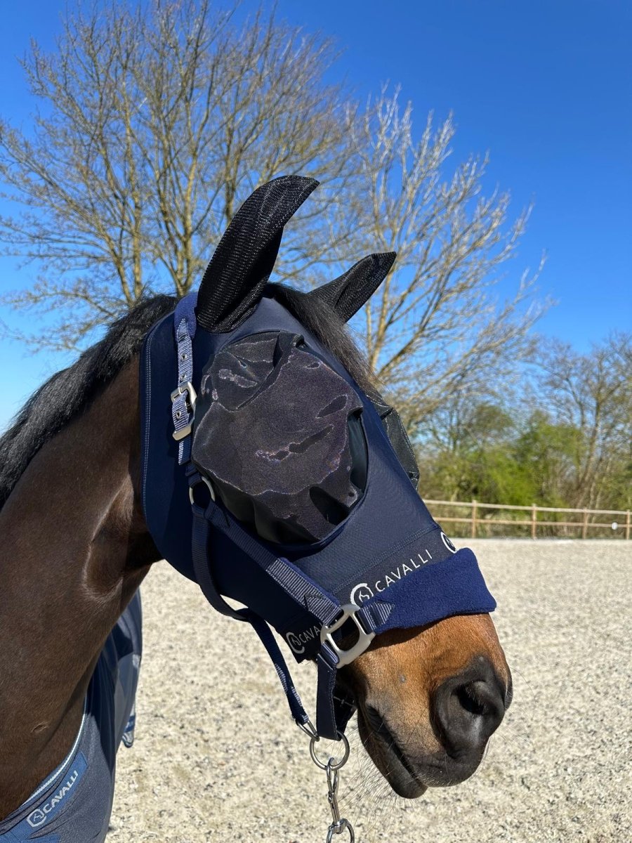 Cavalli Fluemaske m. ører - Navy 2025 - animondo.dk - Cav3300