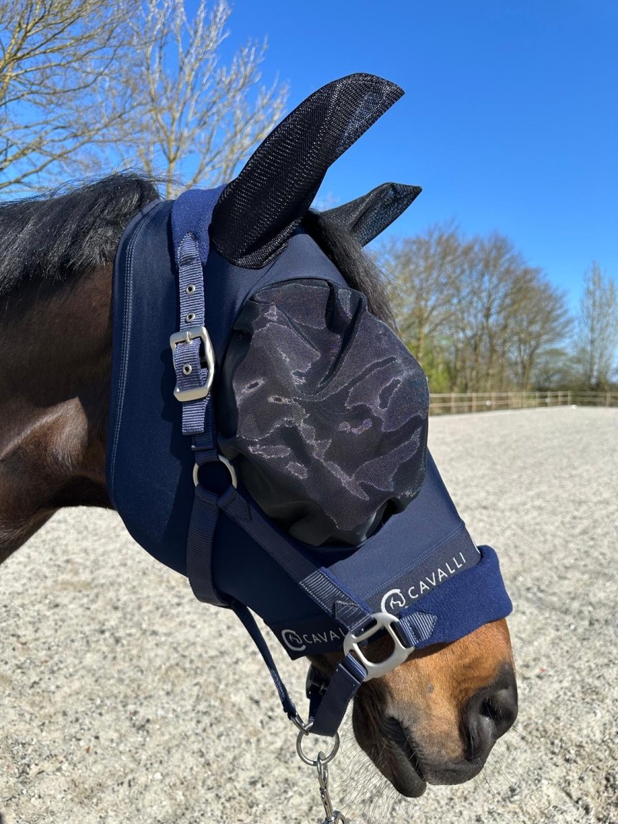 Cavalli Fluemaske m. ører - Navy 2025 - animondo.dk - Cav3300