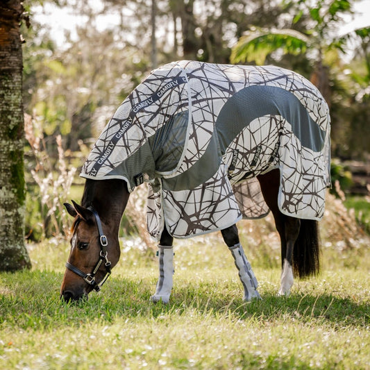 Horseware - Amigo CamoFly Plus Insektdækken m. aftagelig hals - Mønster/Grå - animondo.dk - AFRRK1 - I7BI - 66