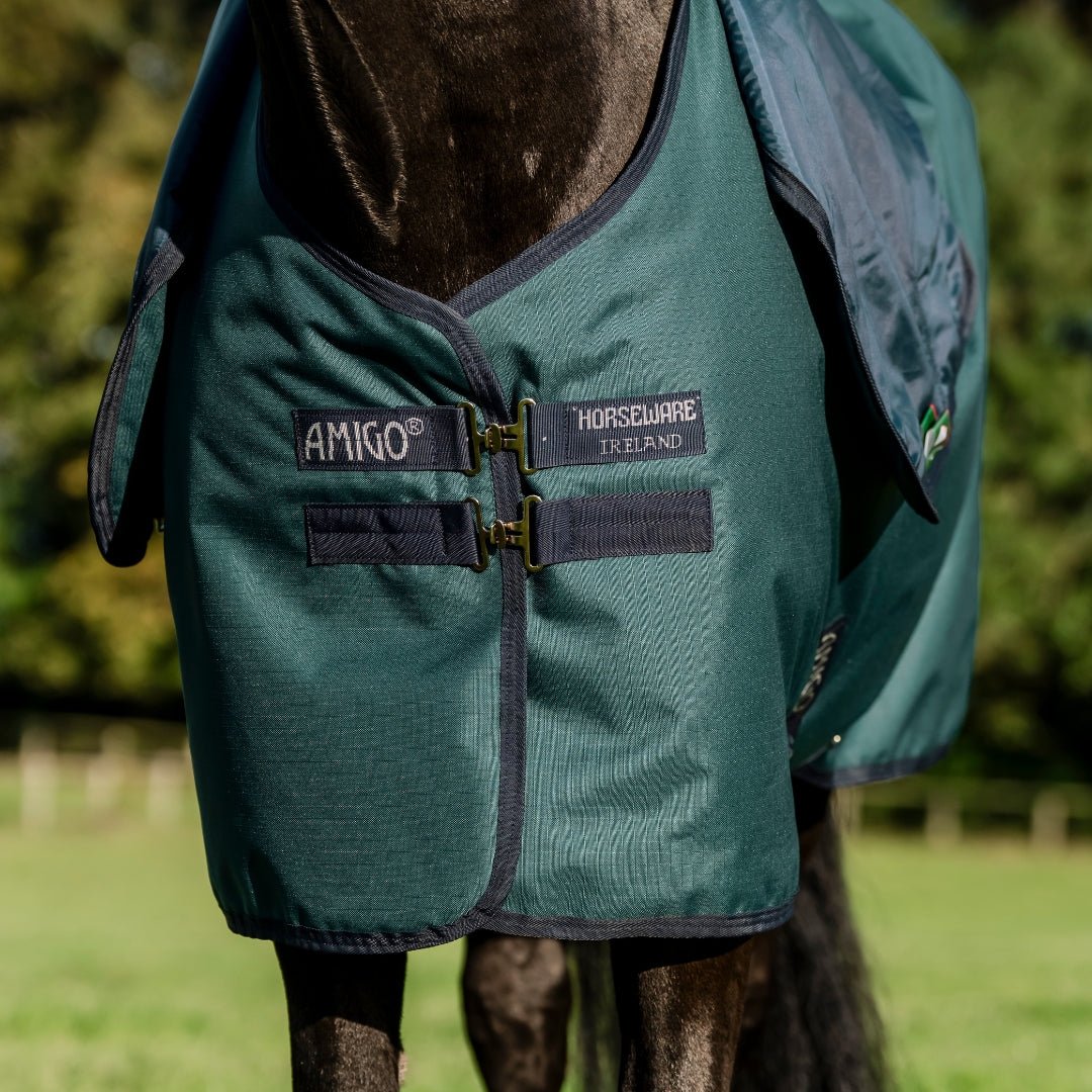 Horseware Amigo - Ripstop Regndækken 900D Plus m. hals - 100 gram - Grøn - animondo.dk - AARPG2 - GBI0 - 66