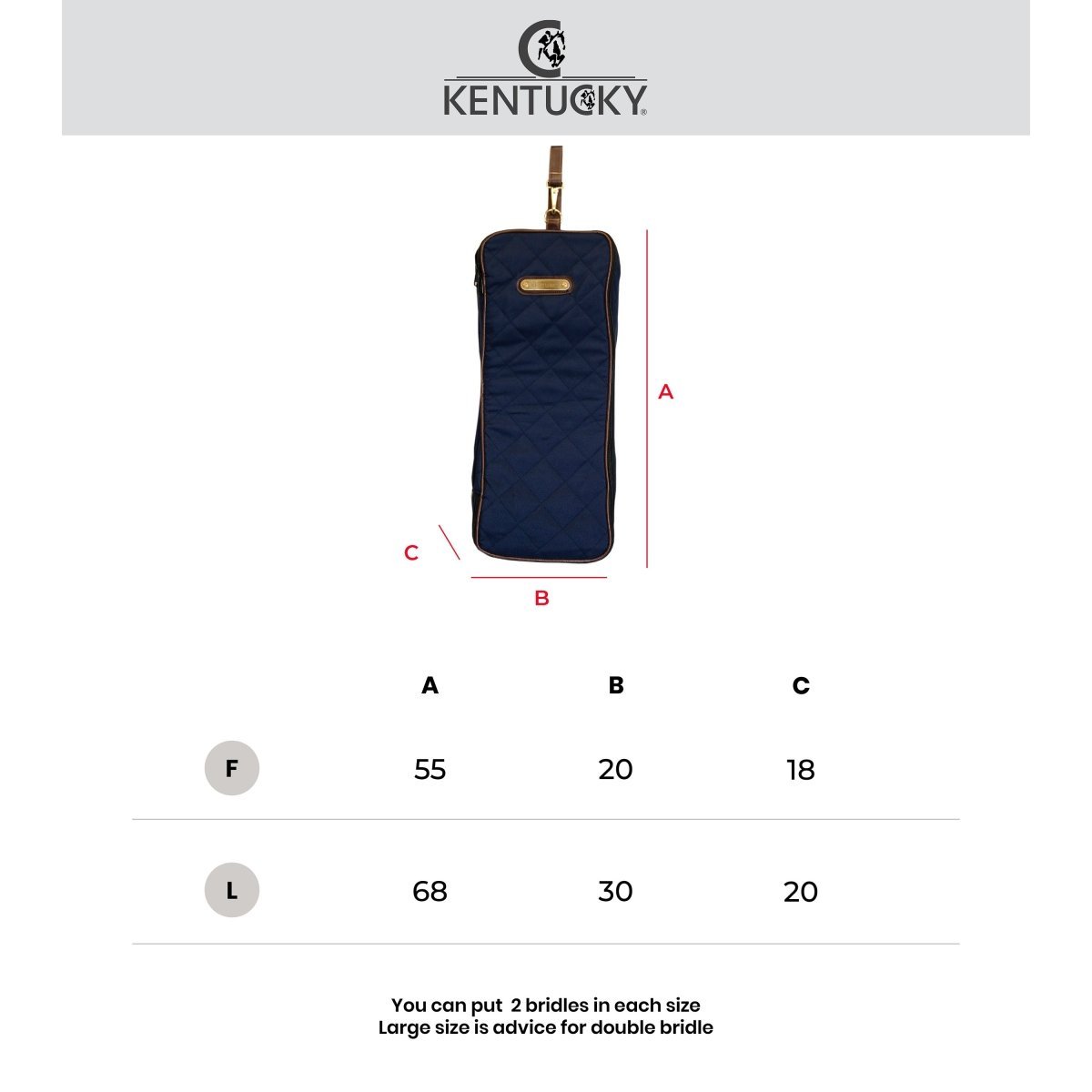 Kentucky Horsewear Trensetaske - Navy - animondo.dk - 82107 - 03 - F