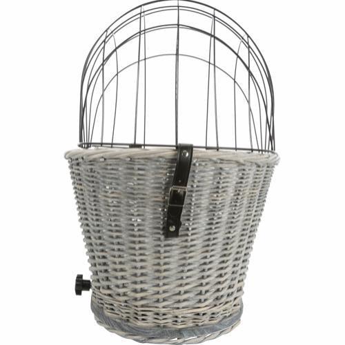 Trixie Cykelkurv, bagagebærer m. gitter, 35 × 49 × 55 cm - Grå - animondo.dk