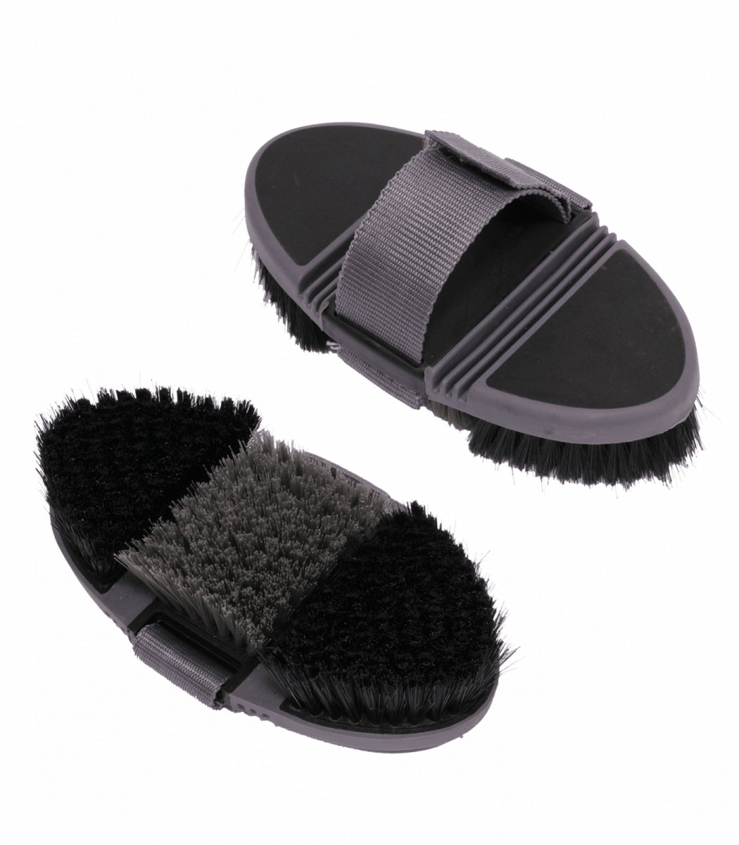 Waldhausen Flexi body brush - Sort/Grå - animondo.dk