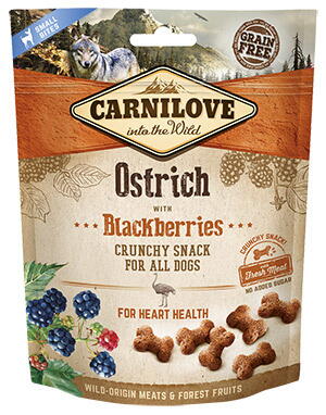 Carnilove Crunchy Snack Struds & Brombær 200g - animondo.dk - CH160020