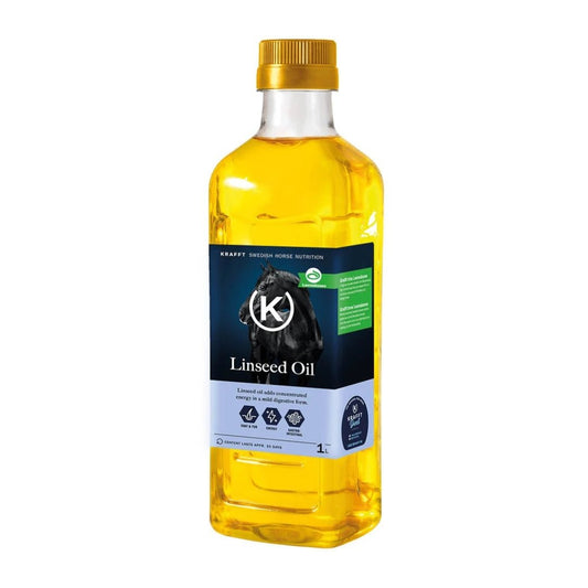 KRAFFT - Hørfrøolie - Kalorietæt og omega - rig - 1 liter - animondo.dk - 404274