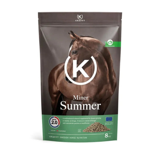 KRAFFT - Miner Summer - Mineraltilskud til heste på sommergræs - 8 kg - animondo.dk - 408095