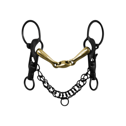 Top Reiter 3 - delt Stangbid - "BLACK" - animondo.dk - KA - DG - BL - KH - 105