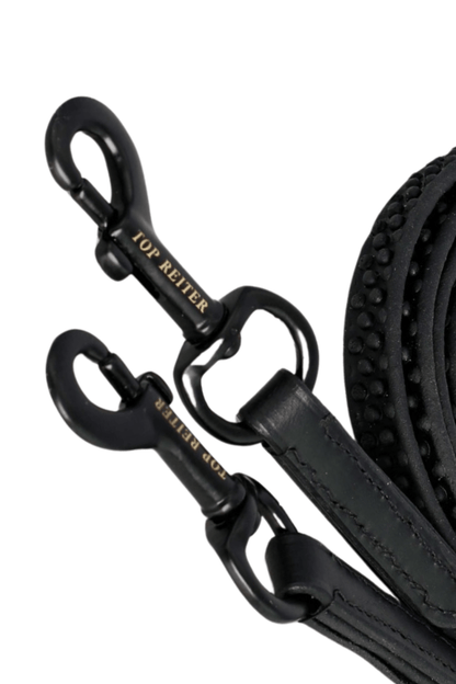 Top Reiter - "T2 tøjle" - gummi "BLACK" - Sort - animondo.dk - ZU - TNX - BL