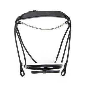 Finesse Bridles - "Cassidy Trense" - sort/hvid/lak/sølv - animondo.dk - SBCCD - 10