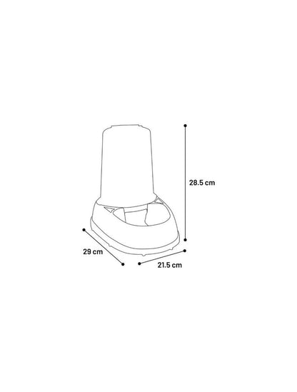 Foder og vand dispenser RAJA - grå 2,5L - animondo.dk