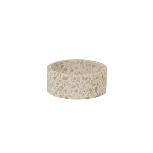 Kentucky Dog Bowl Terrazzo Stone - Beige - animondo.dk