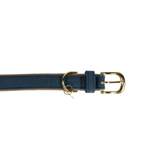 Kentucky Dog Lead Vegan Leather - Navy/Beige - 250cm - animondo.dk