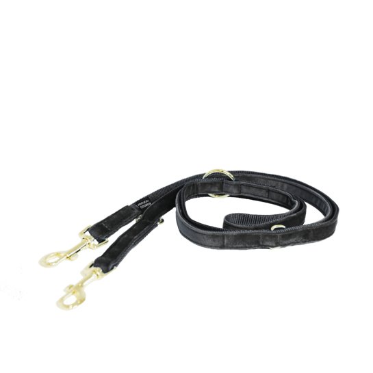 Kentucky Dog Lead Velvet - Sort - 2m - animondo.dk