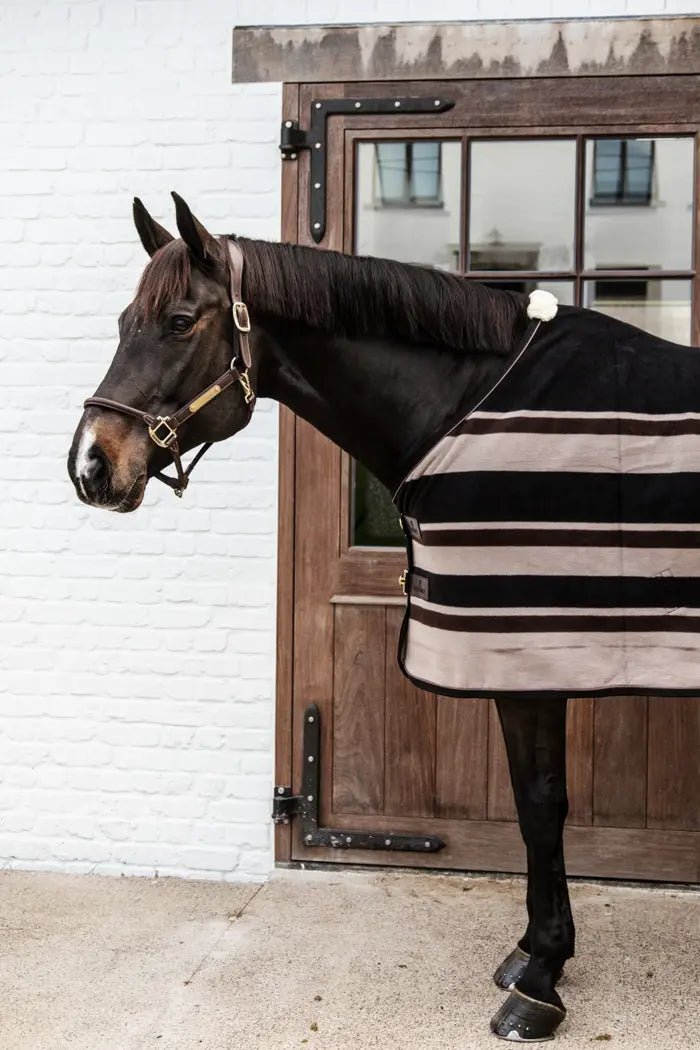 Kentucky Fleece Rug Heavy - Brown/Beige - animondo.dk