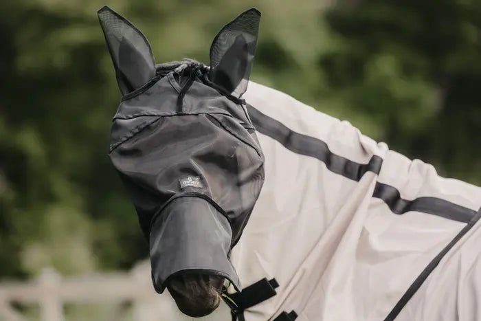 Kentucky Fly Mask Classic with ears & nose - Black - animondo.dk - 42644-01-COB