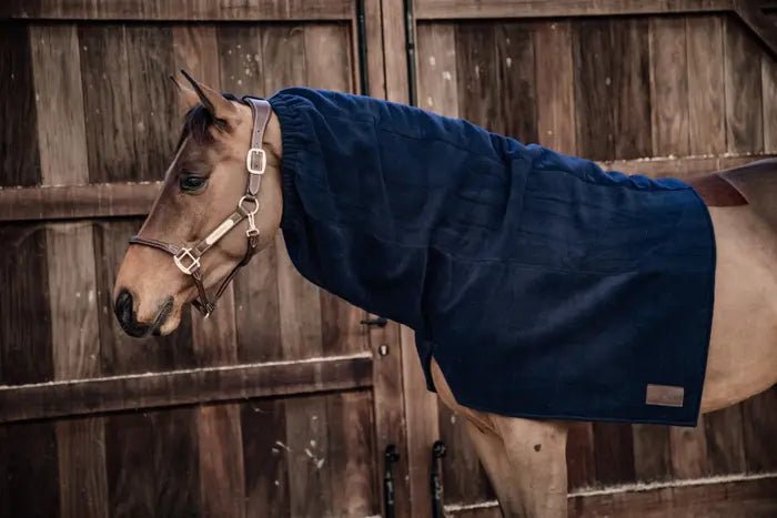 Kentucky Heavy Fleece Horse Scarf - Navy - animondo.dk