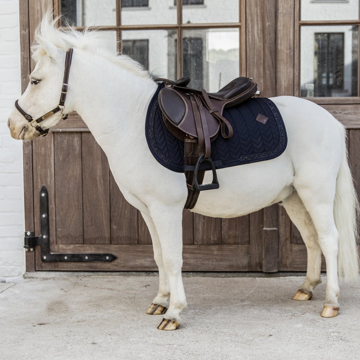 Kentucky Horsewear Glitter Stone Sadelunderlag Spring Pony - Navy - animondo.dk