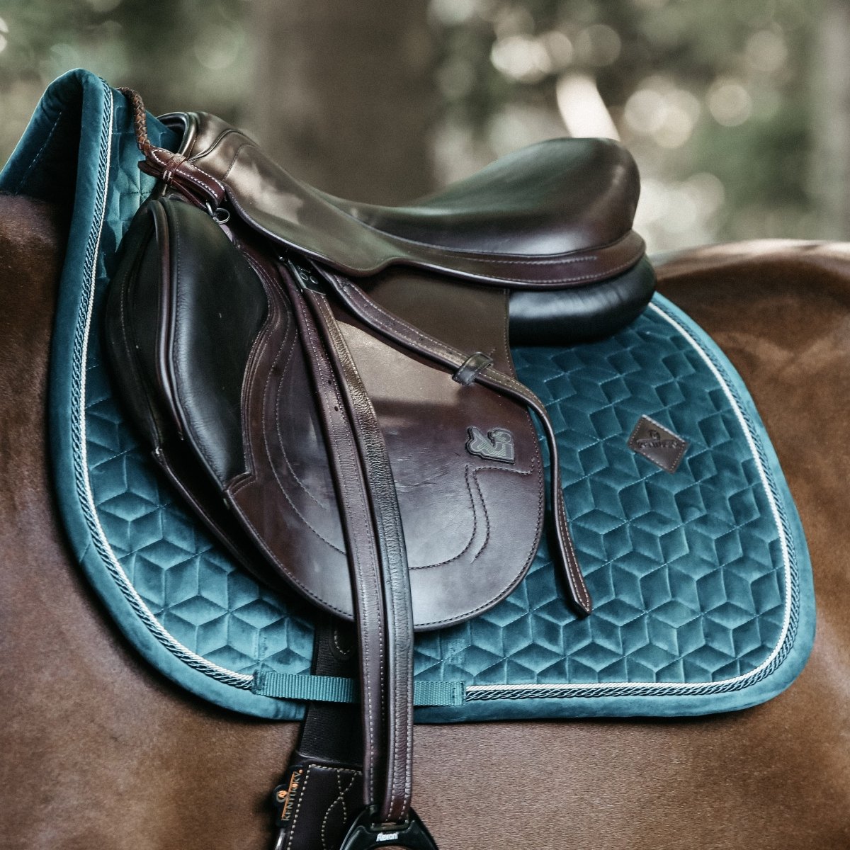 Kentucky Horsewear Velvet Springunderlag - Emerald - animondo.dk