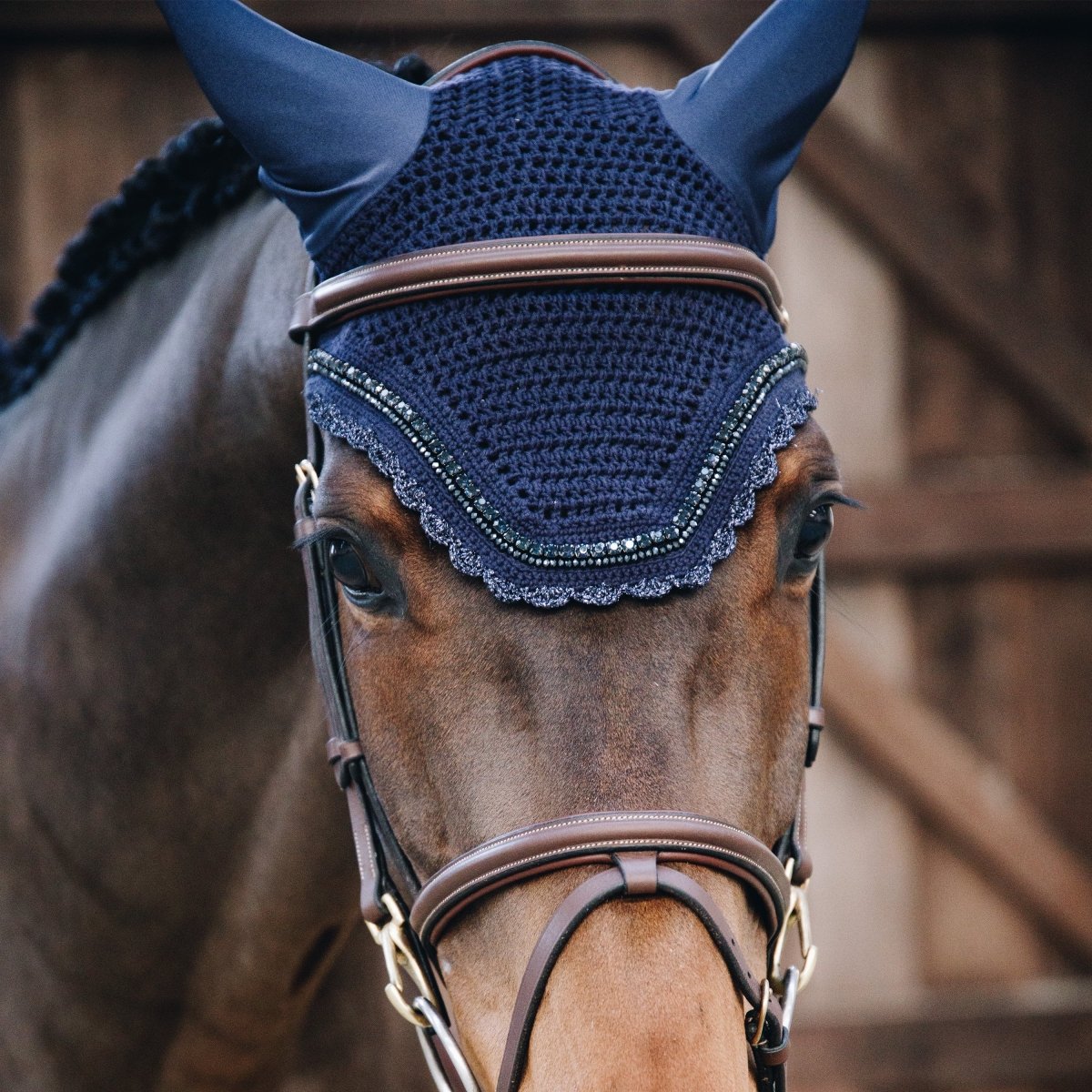 Kentucky Horsewear Wellington Stone & Pearl Hut - Navy - animondo.dk