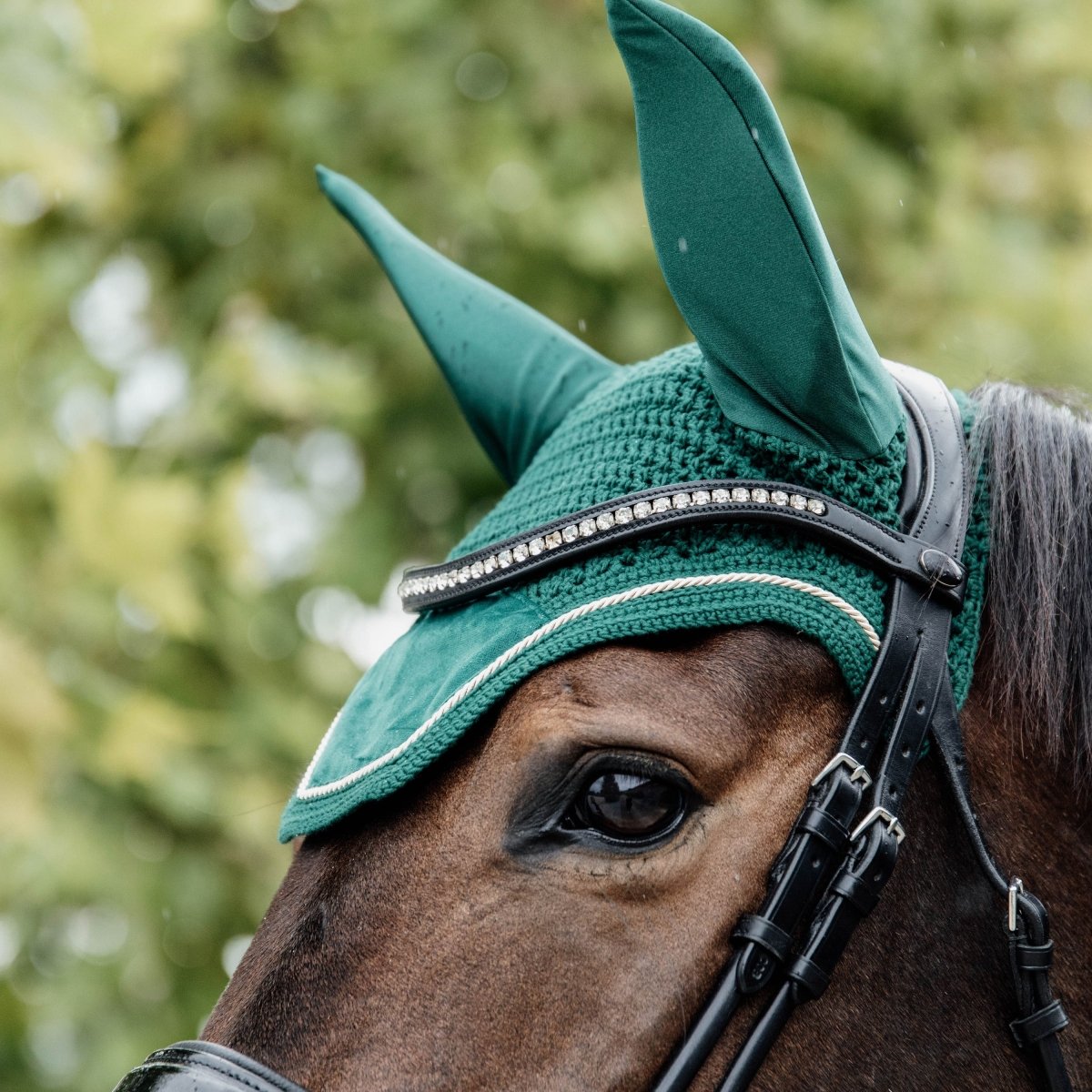 Kentucky Horsewear Wellington Velvet Hut - Dark Green - animondo.dk