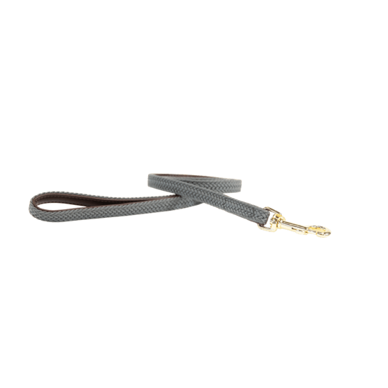 Kentucky Plaited Nylon Dog Lead - Grå - animondo.dk