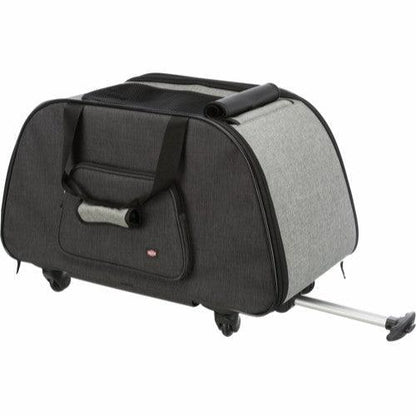 Trolley i nylon - 34×43×67 cm - Sort/grå - animondo.dk