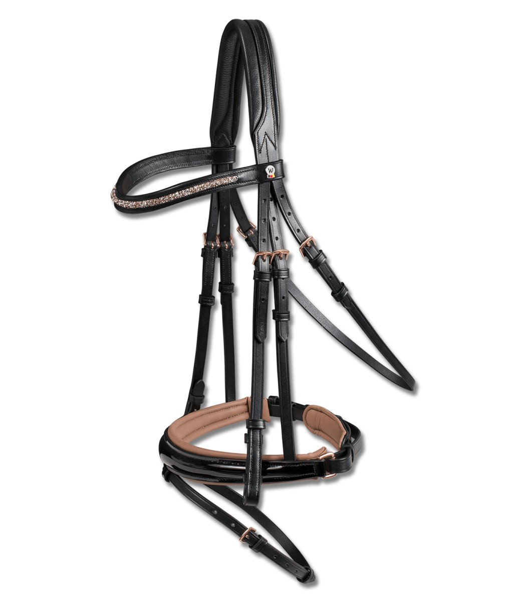 Waldhausen X-Line Rosewood Trense - sort - animondo.dk